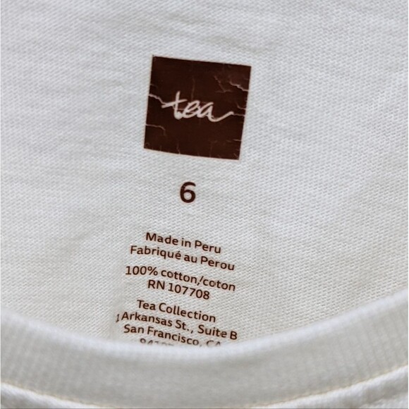 Tea Collection Colorful Otomi Parrot Bird Jungle Graphic Tee Girls Size 6 - Picture 5 of 5